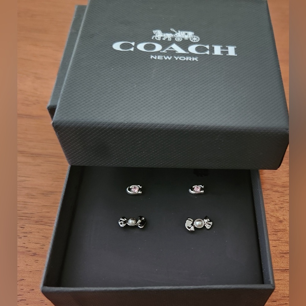 Brand New Coach Silver Earrings.